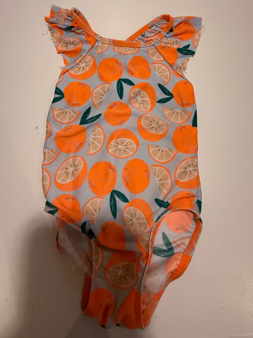 Cat & Jack Orange Ruffle One Piece Swimsuit 2T